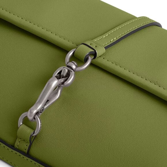 Coach Hamptons Leather Bag Dark Lime - Picture 7 of 7